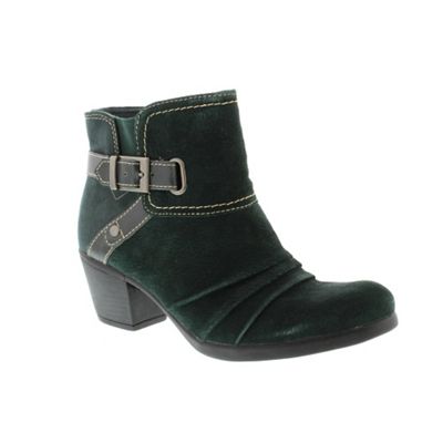 Earth Spirit Green Deep Pine 'Butte' ladies ankle boots